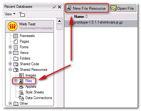 New File Resource Button