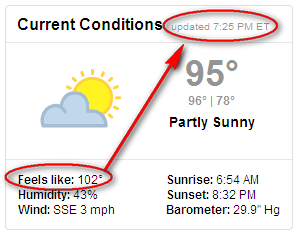 Weather in Atlanta at 7:25 PM