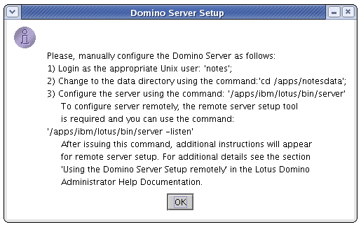 Domino Linux install success